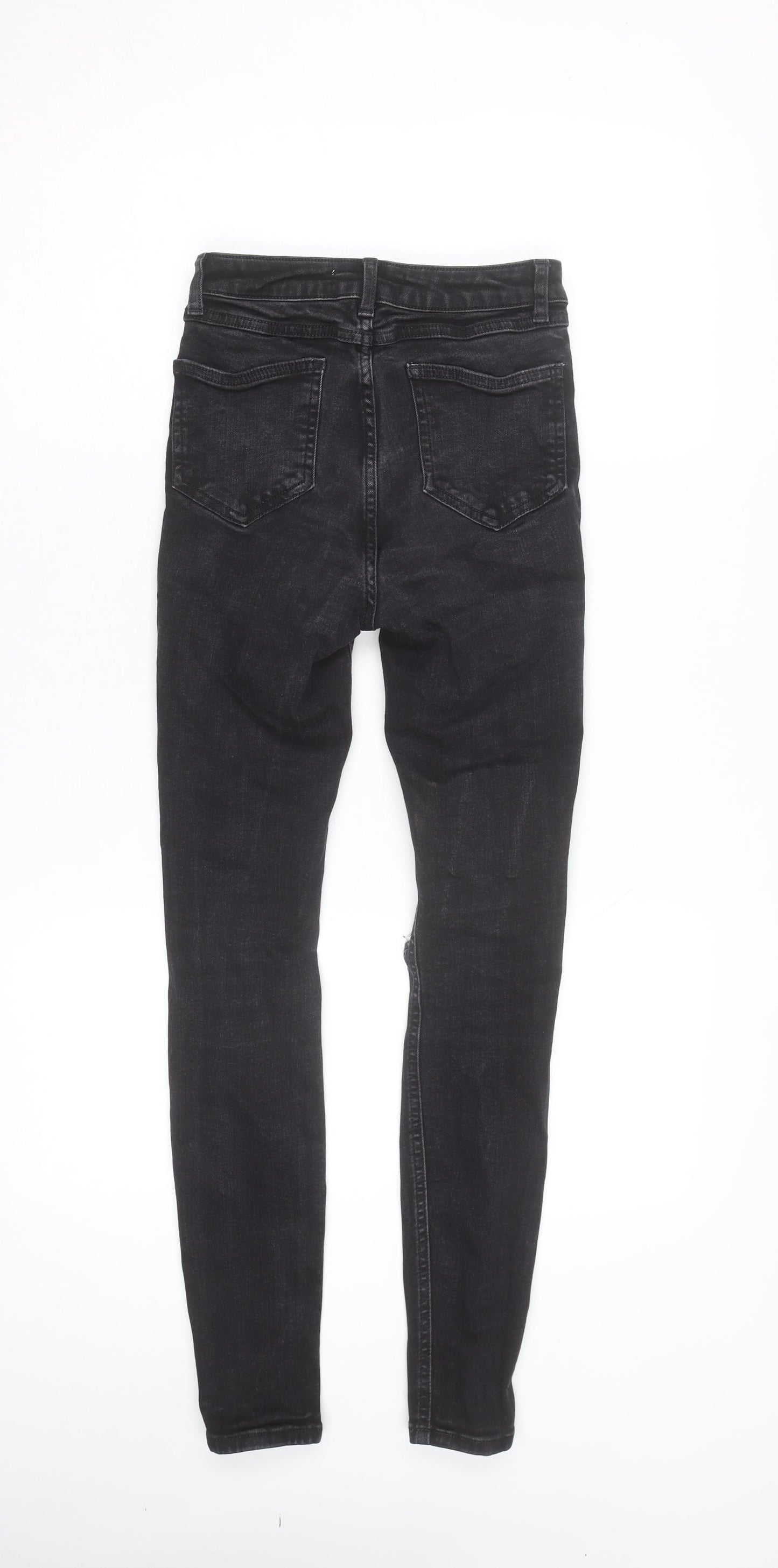 Denim Co. Women Black High Rise Distressed Skinny Jeans Size 6