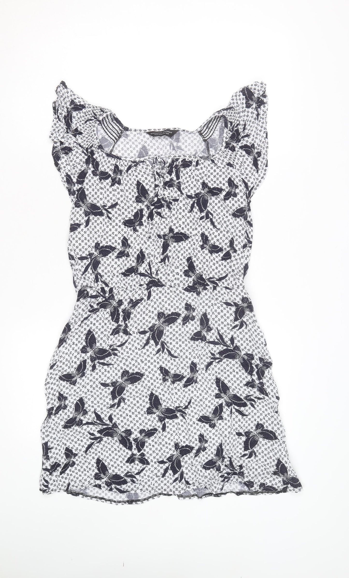 Dorothy Perkins Women’s White Floral Bodycon Dress Size 12