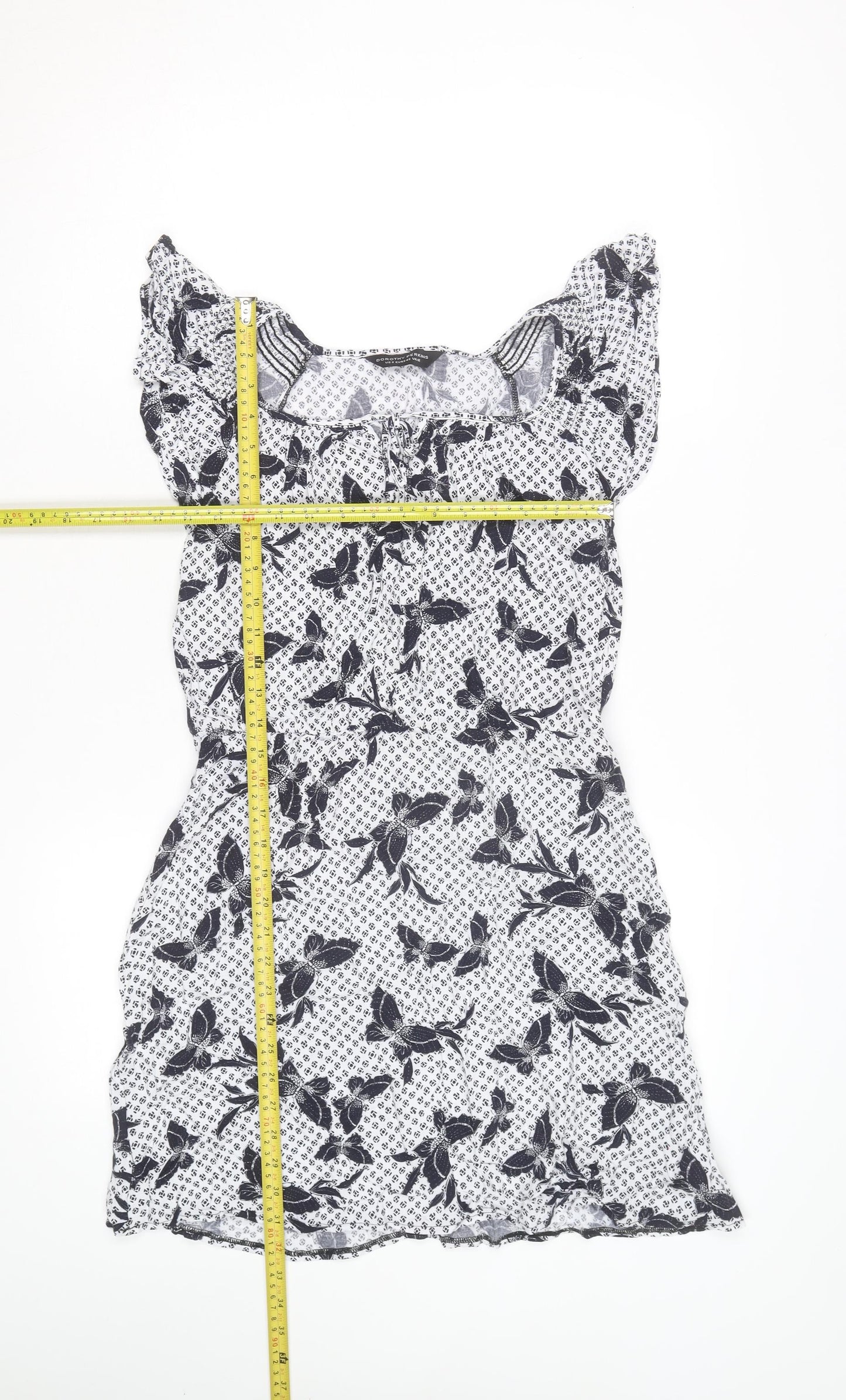 Dorothy Perkins Women’s White Floral Bodycon Dress Size 12