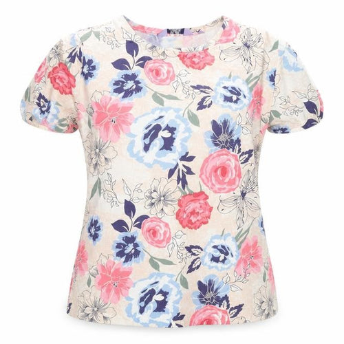 Honor Millburn Women's Multicoloured Floral Cotton T-Shirt Size 14