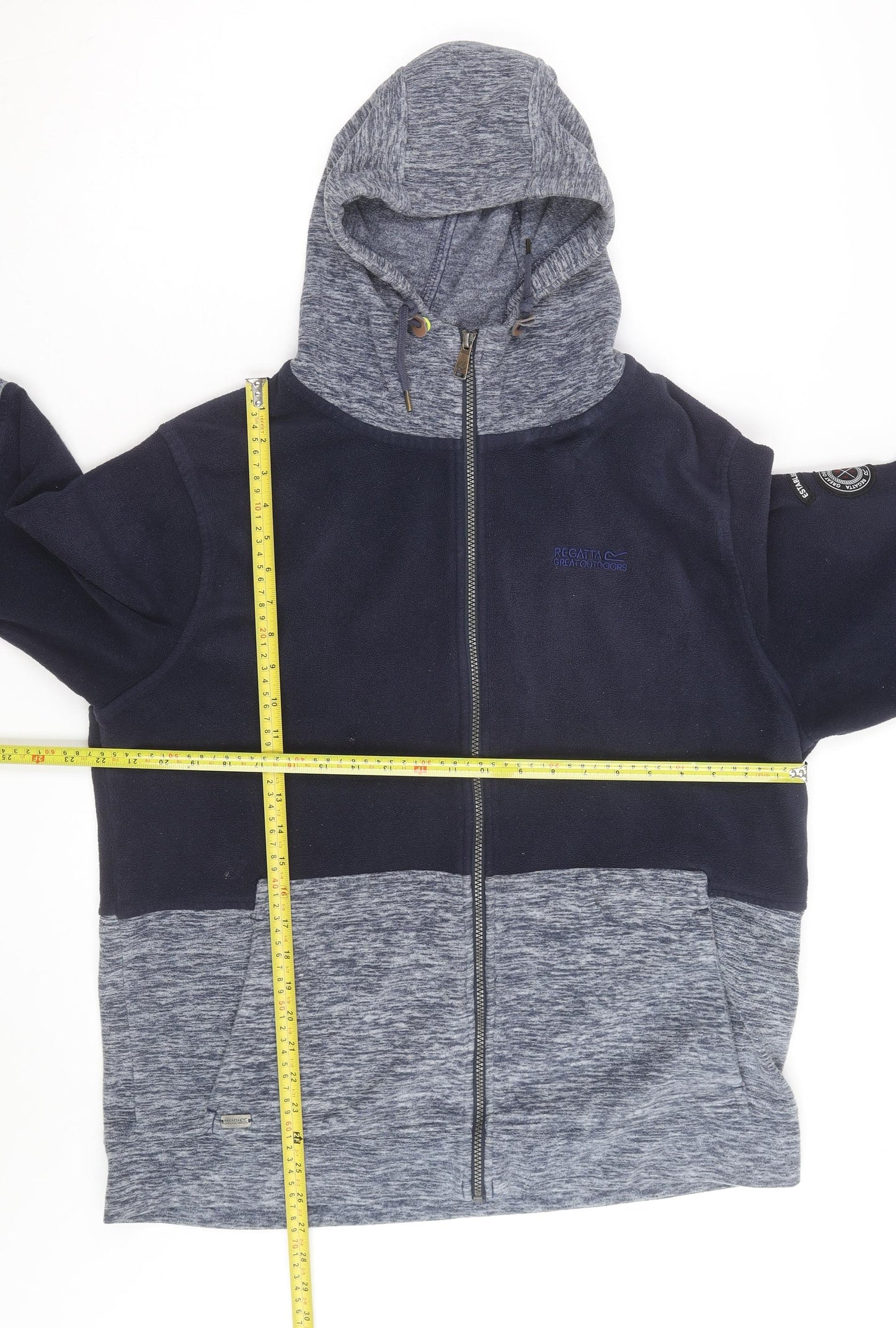 Regatta Mens Blue Full Zip Fleece Hoodie Size L Outdoor Layer