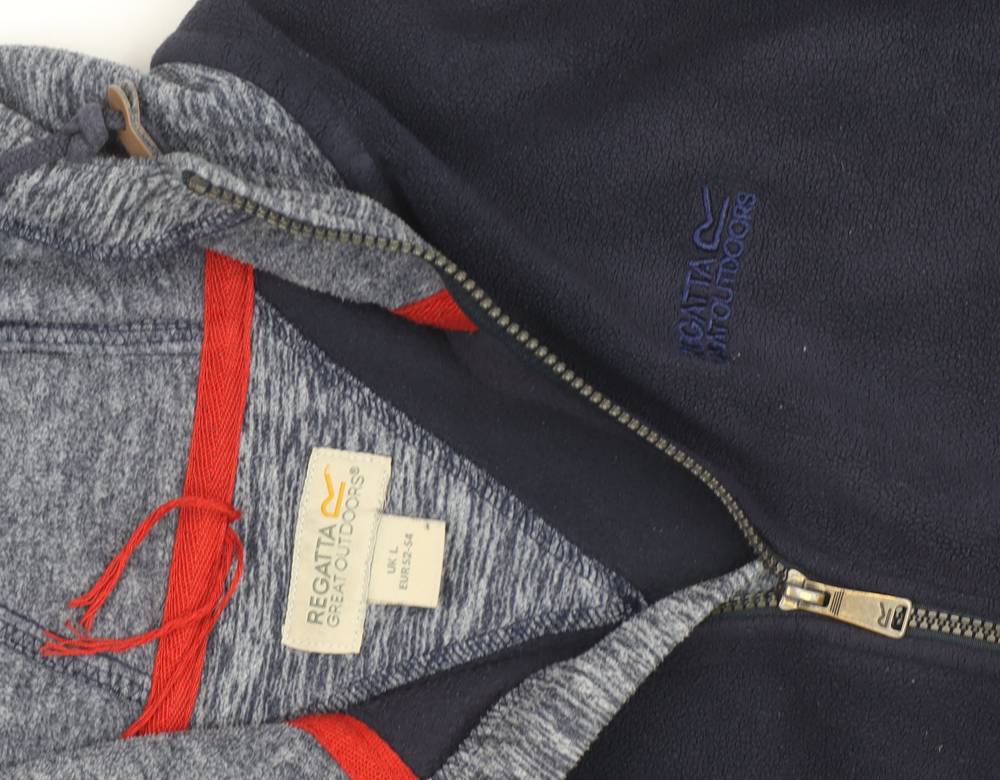 Regatta Mens Blue Full Zip Fleece Hoodie Size L Outdoor Layer
