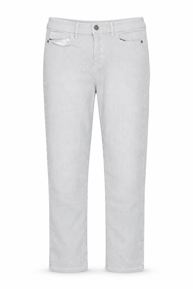 Marks and Spencer Women Blue Striped Chino Trousers Size 10