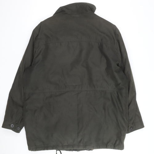 EWM Men’s Green L Parka Coat Cotton Polyester Lined Casual Jacket