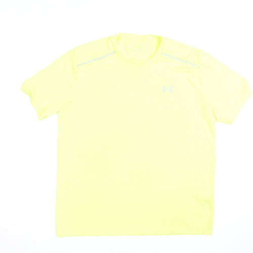 Under Armour Men's Yellow Athletic Short Sleeve Tech T-Shirt M