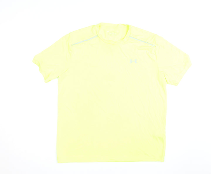 Under Armour Men's Yellow Athletic Short Sleeve Tech T-Shirt M