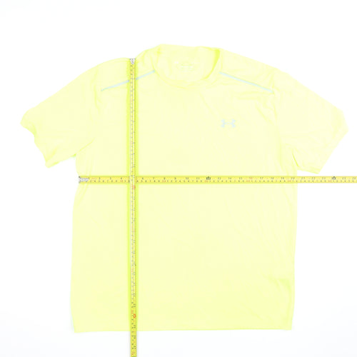 Under Armour Men's Yellow Athletic Short Sleeve Tech T-Shirt M