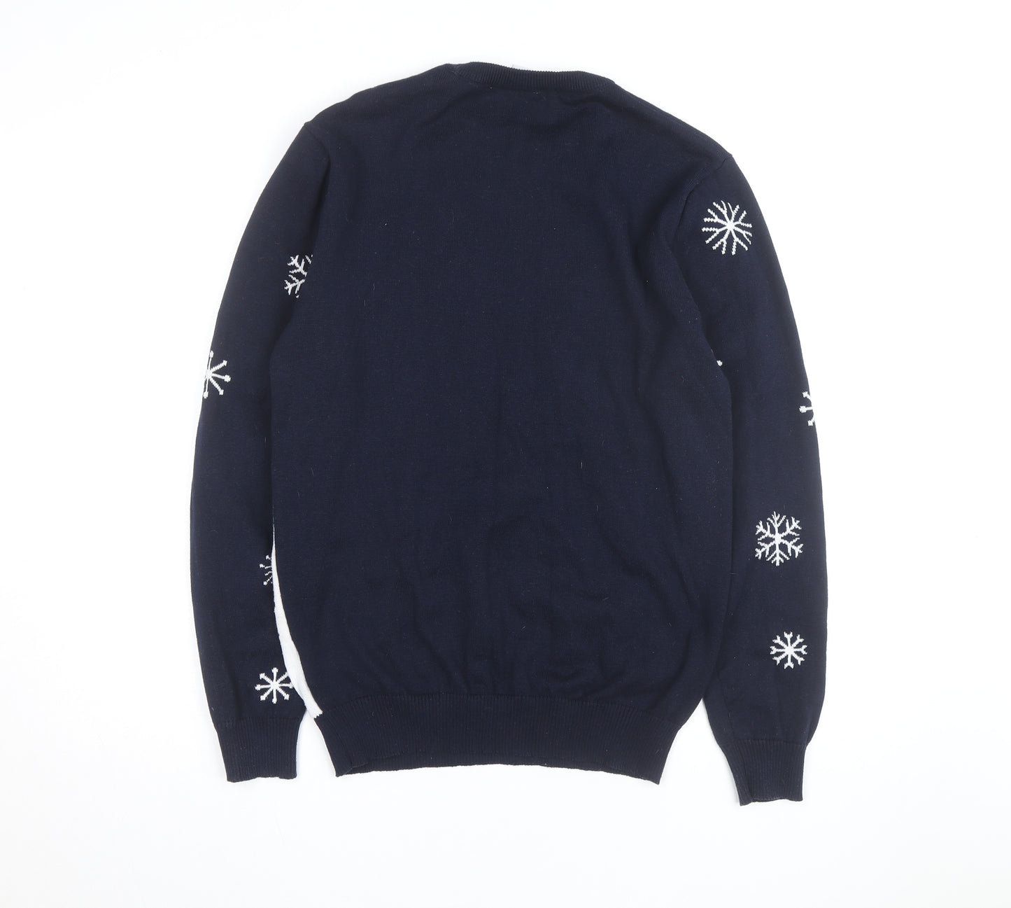 The Simpsons Men's Navy Christmas Jumper Medium Pullover Crew Neck