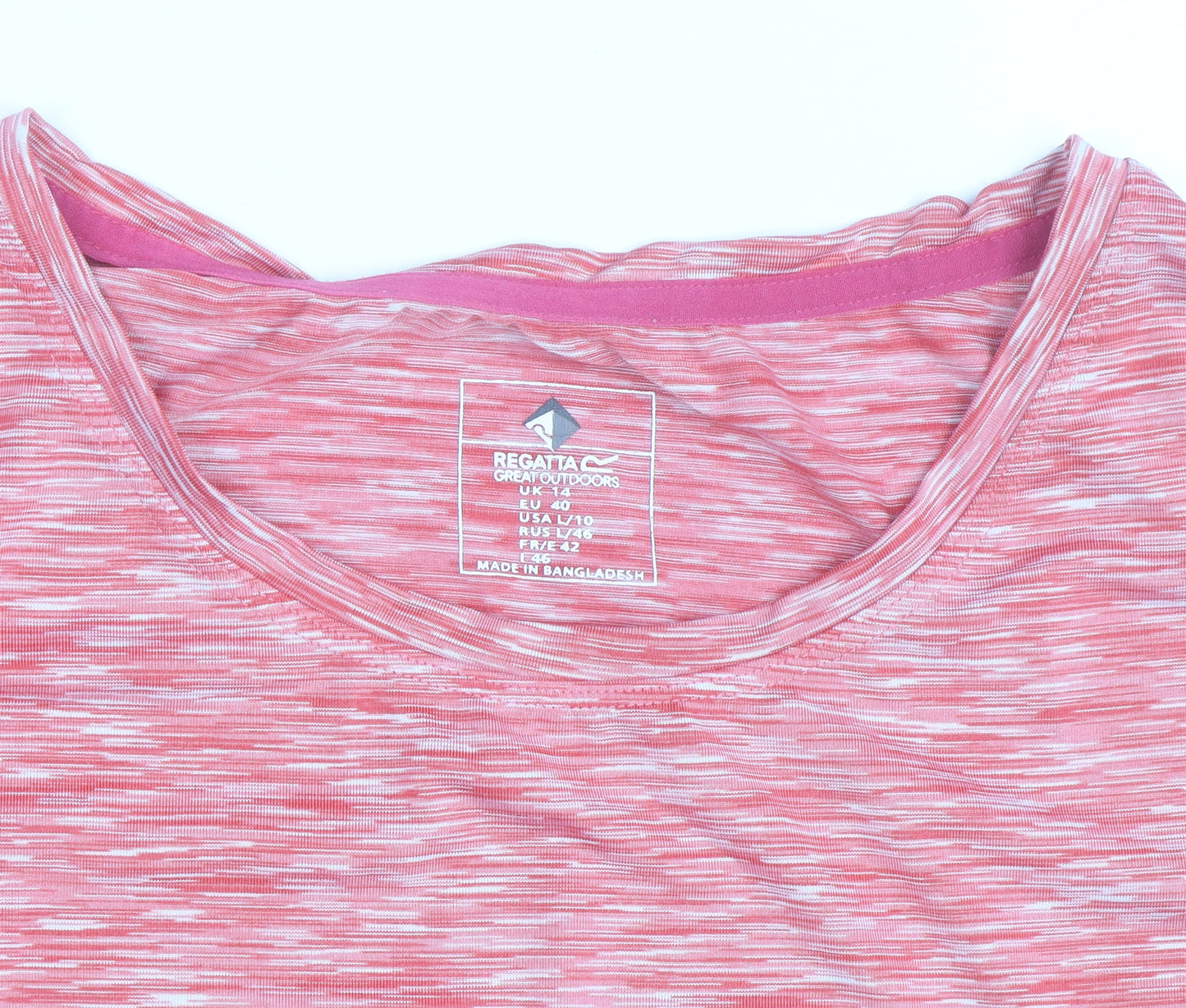 Regatta Womens Pink Short Sleeve Activewear T-Shirt Size 14
