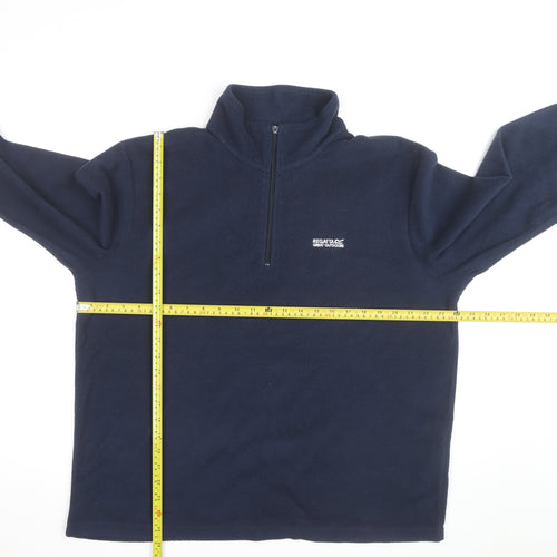 Regatta Men Blue XL Fleece 1/4 Zip Pullover Sweatshirt Outdoor Top