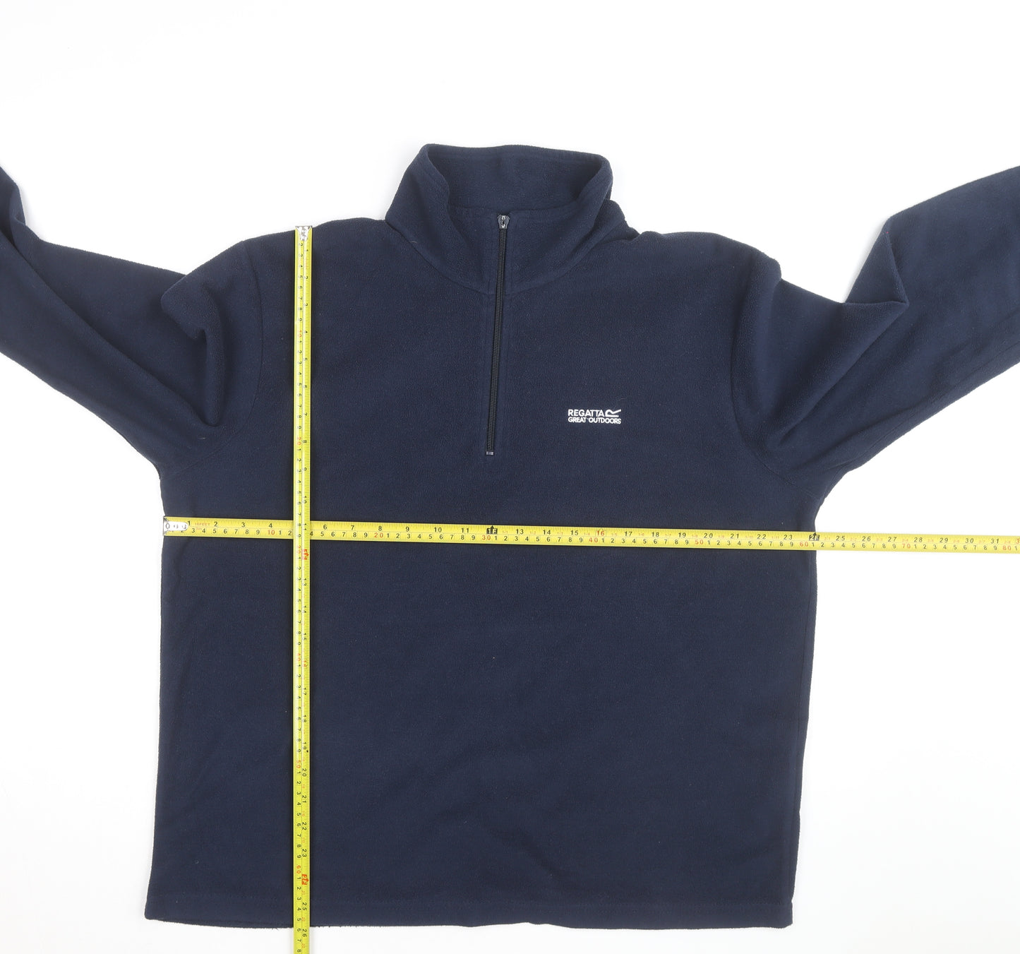 Regatta Men Blue XL Fleece 1/4 Zip Pullover Sweatshirt Outdoor Top