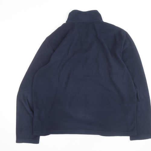 Regatta Men Blue XL Fleece 1/4 Zip Pullover Sweatshirt Outdoor Top