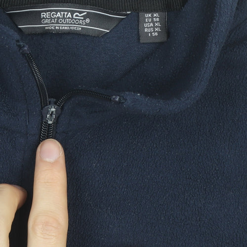 Regatta Men Blue XL Fleece 1/4 Zip Pullover Sweatshirt Outdoor Top