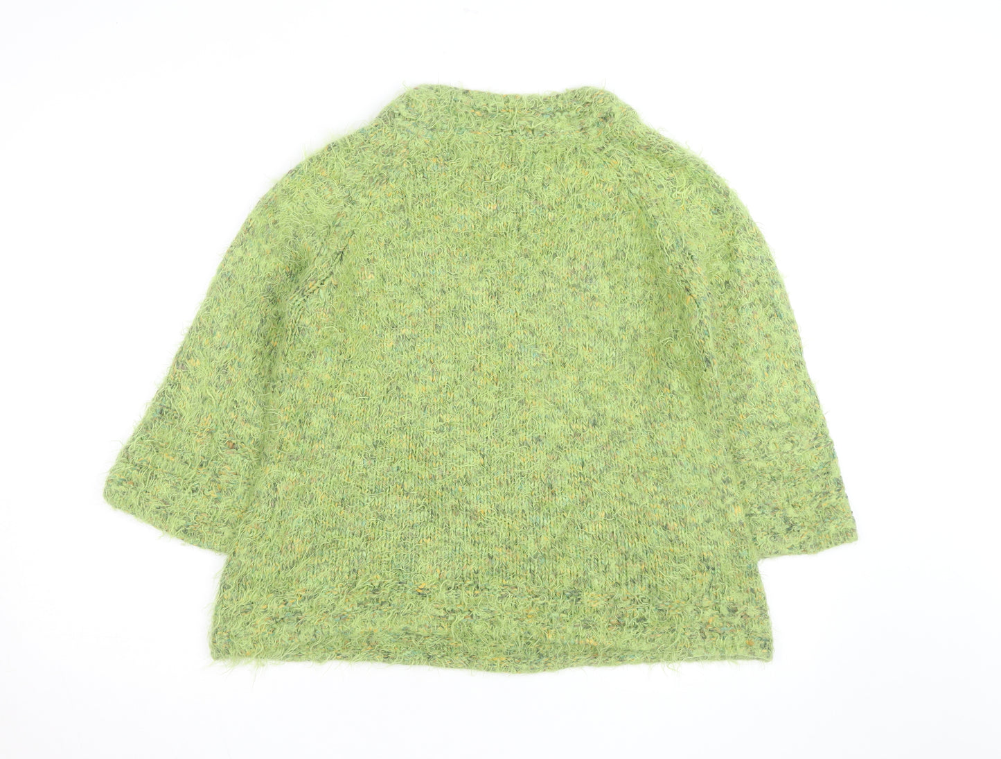 Marks and Spencer Women Green L Chunky-Knit Mohair Wool Jumper
