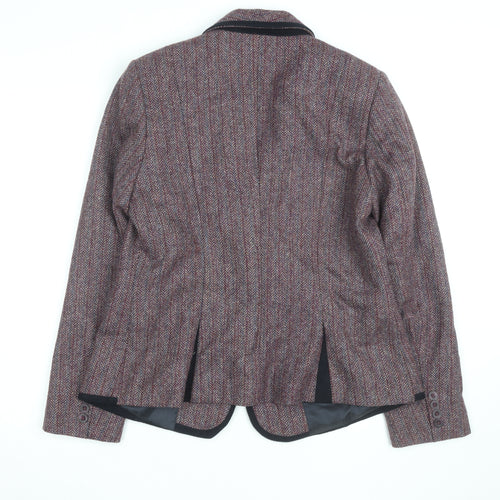 Jack Murphy Womens Brown Tweed Blazer UK 16 Classic Wool Single-Breasted Jacket