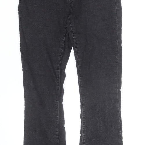 Marks and Spencer Women Black Bootcut Jeans Size 10 Stretch Denim