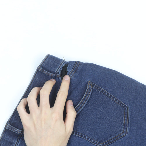 George Women's Blue Skinny Denim Jeans Size 14-16 Stretch Fit
