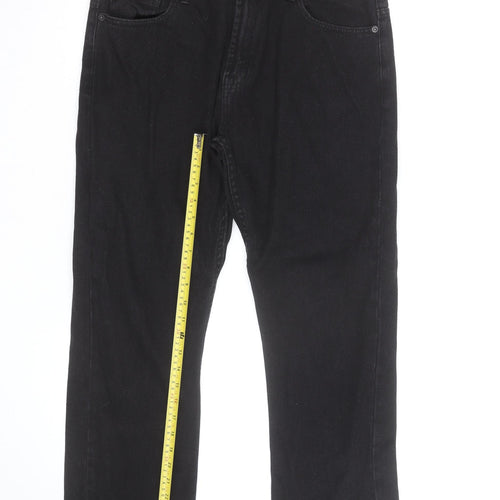 Denim Co. Men's Black Straight Leg Jeans W34 L30 Cotton Blend