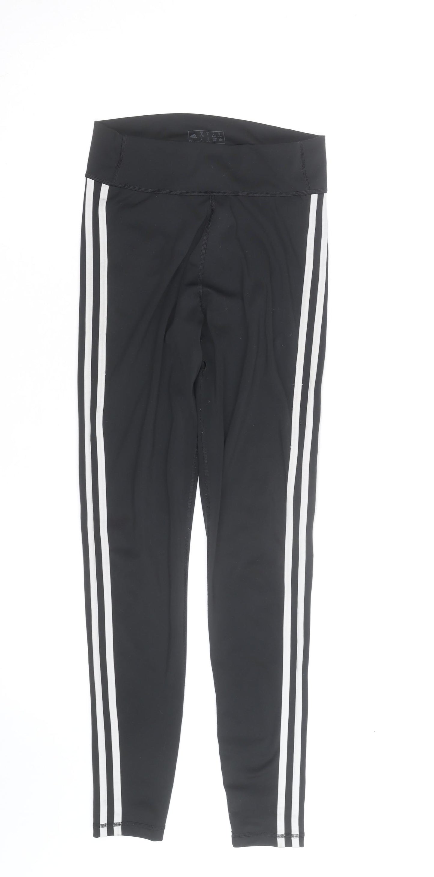 Adidas Women Black Aeroready Leggings M Side Stripe Activewear