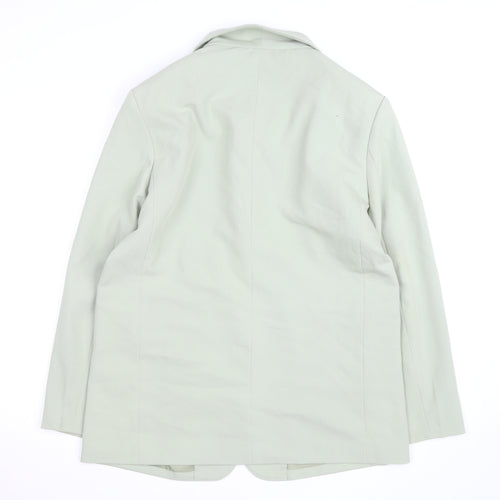 Motel Women's Green Cotton Blend Blazer Jacket Size S