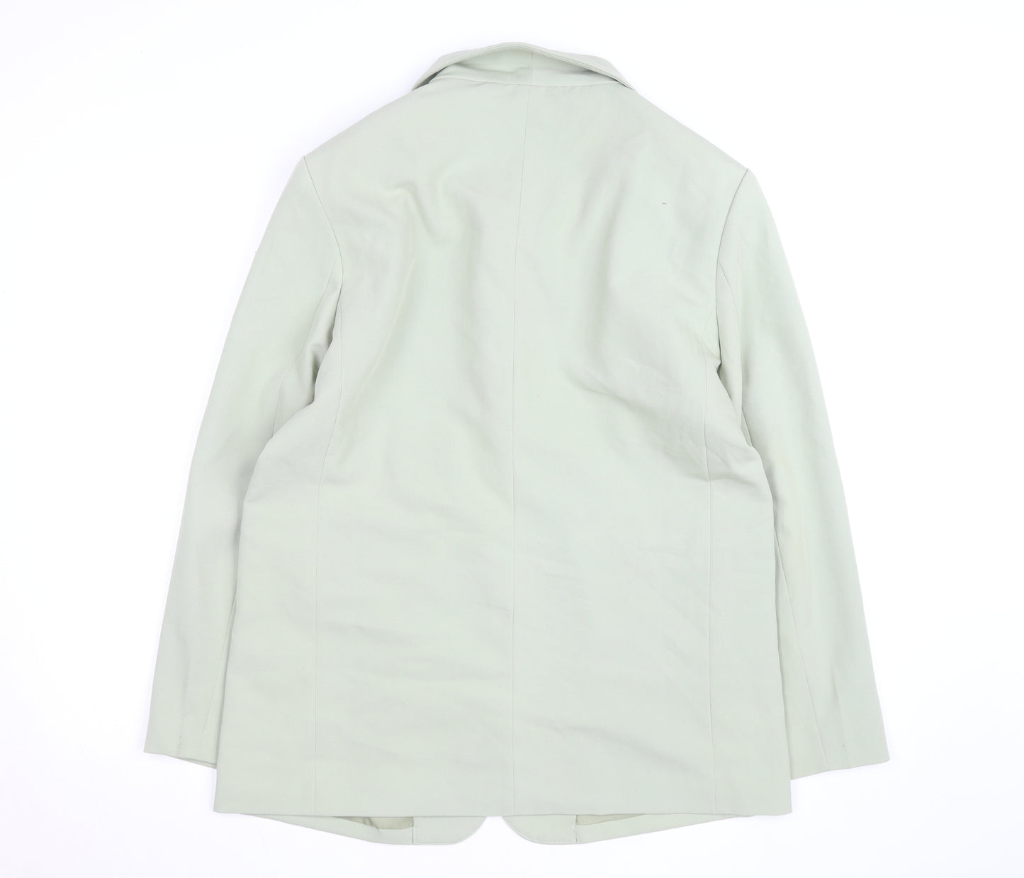 Motel Women's Green Cotton Blend Blazer Jacket Size S
