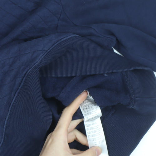 Joules Women's Blue Quilted Half Zip Casual Jacket UK 14