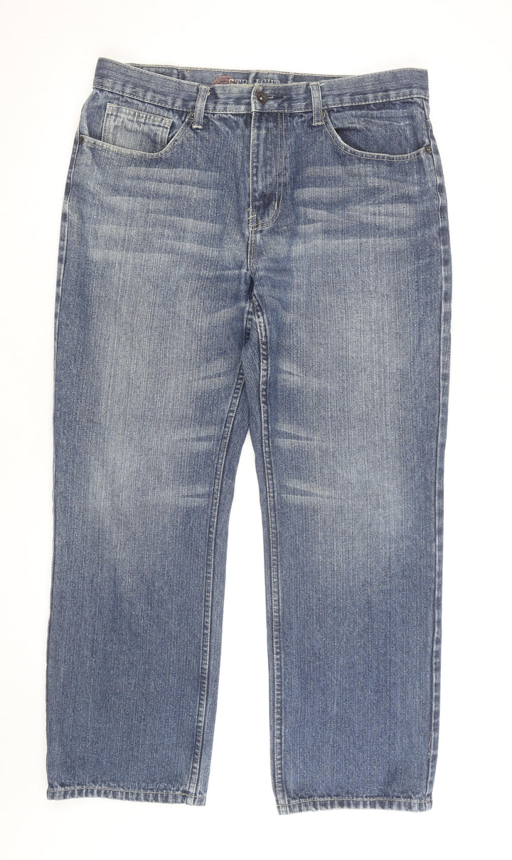 Blue Harbour Men's Blue Straight Jeans 40in Waist Classic Denim