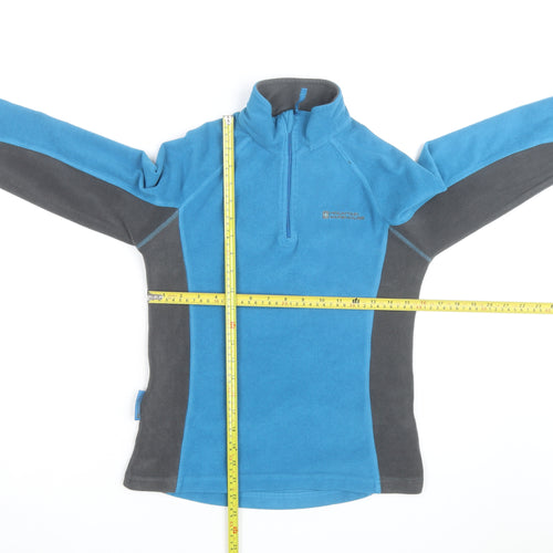 Mountain Warehouse Women Blue Fleece 1/2 Zip Pullover UK 6