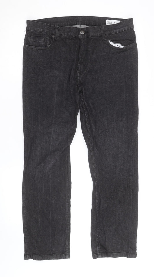 Denim & Co Men's Black Straight Fit Jeans W34 L30
