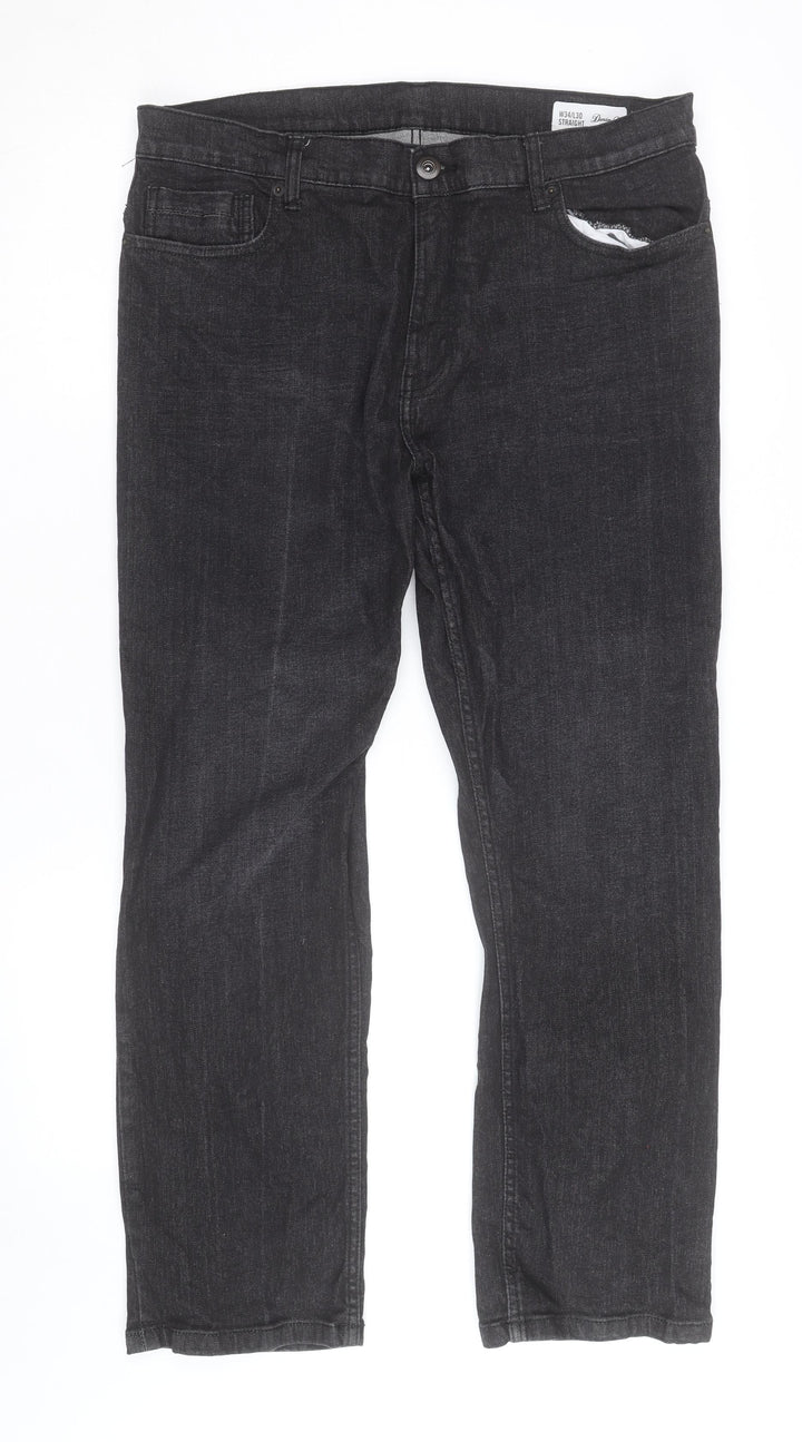 Denim & Co Men's Black Straight Fit Jeans W34 L30