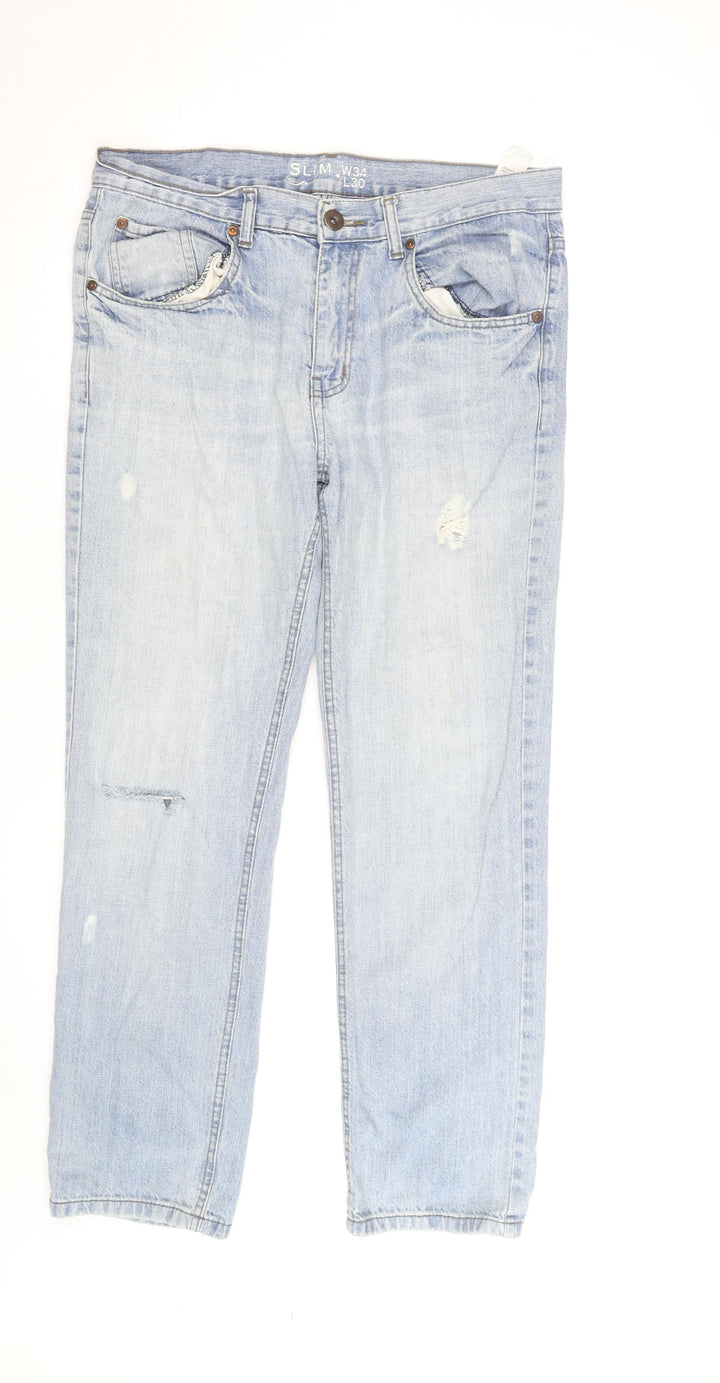 New Look Men's Light Blue Slim Fit Denim Jeans W34 L30