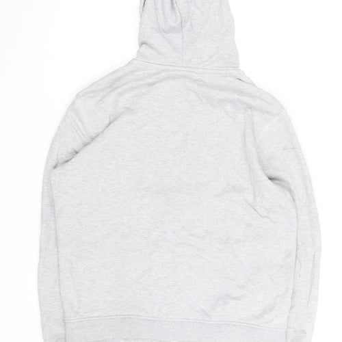 Lacoste Men's Grey Full Zip Hoodie Size L Cotton Logo Hooded Sweatshirt