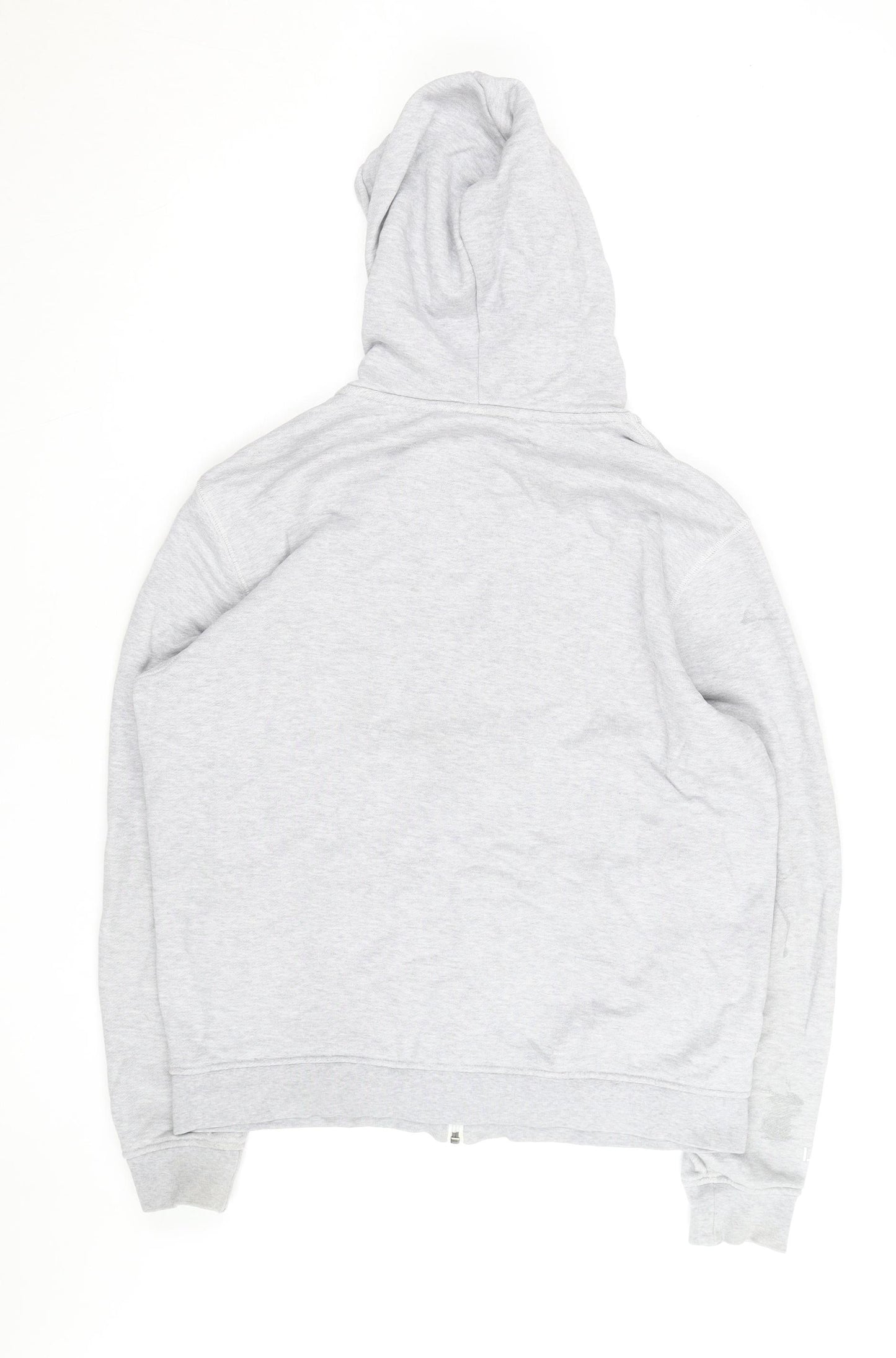Lacoste Men's Grey Full Zip Hoodie Size L Cotton Logo Hooded Sweatshirt