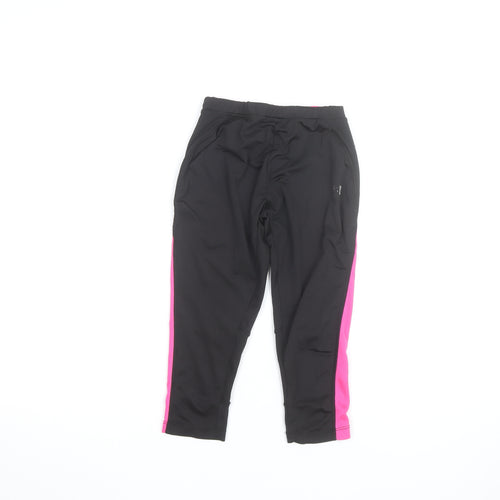 Karrimor Girls Black Pink Running Track Pants 11-12 Years Activewear Trousers
