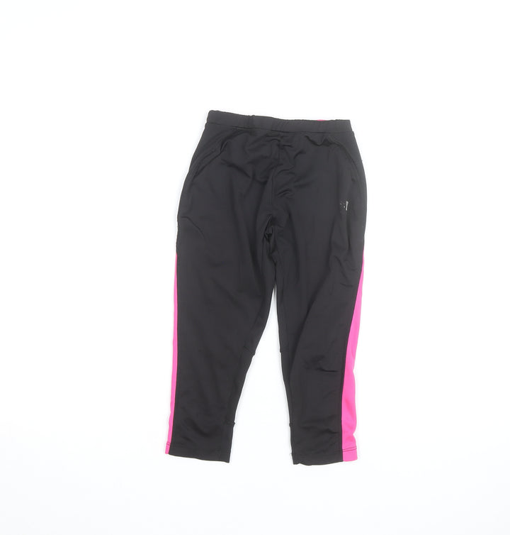 Karrimor Girls Black Pink Running Track Pants 11-12 Years Activewear Trousers