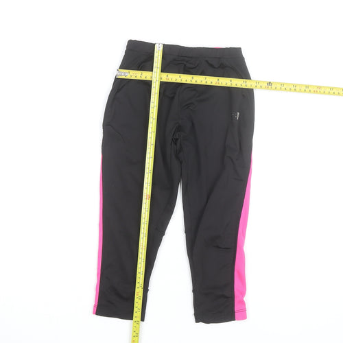 Karrimor Girls Black Pink Running Track Pants 11-12 Years Activewear Trousers