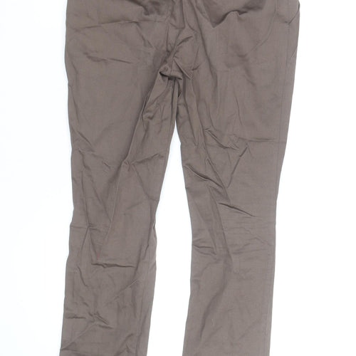 Dorothy Perkins Women’s Brown Chino Trousers Size 10 Straight Leg Workwear
