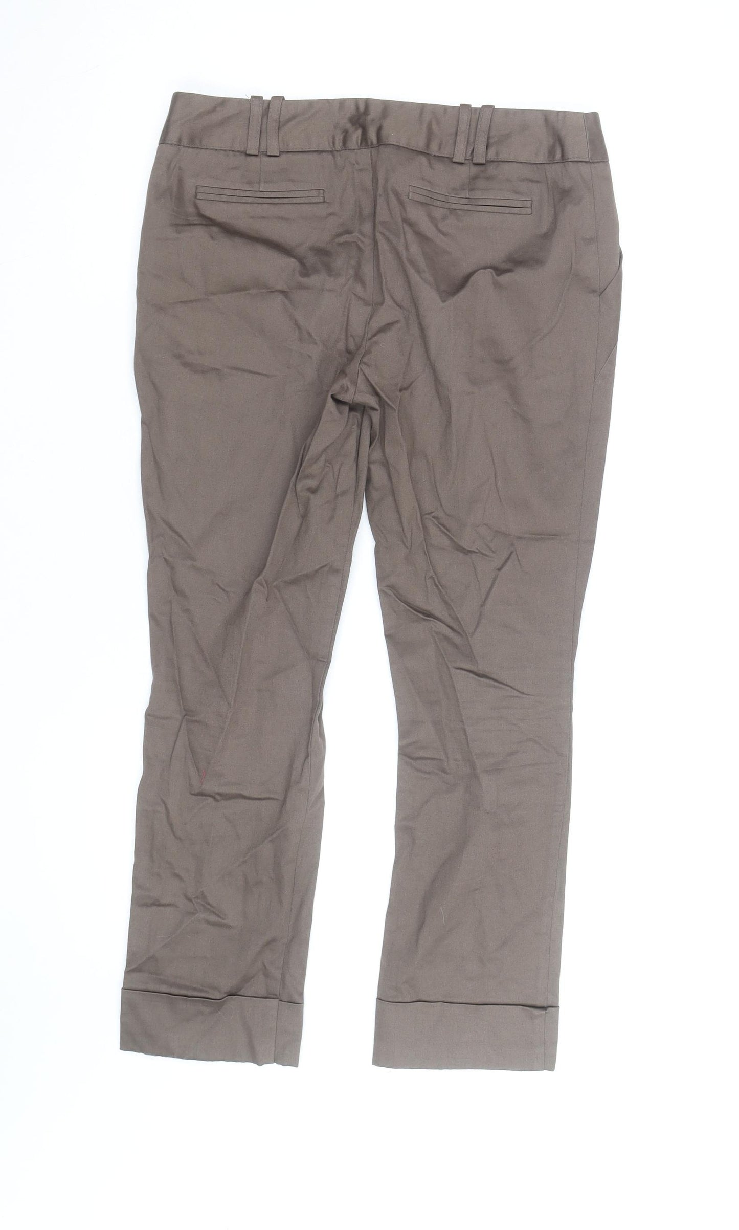 Dorothy Perkins Women’s Brown Chino Trousers Size 10 Straight Leg Workwear