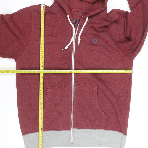 Unsung Hero Men's Red Full Zip Hoodie XXL Cotton Fleece