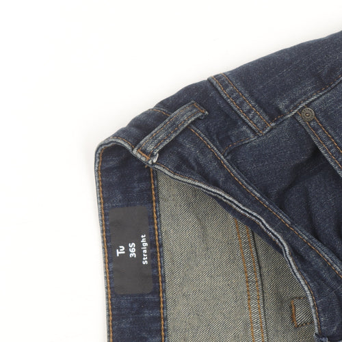 Tu Men's Blue 36S Straight Leg Comfort Fit Denim Jeans