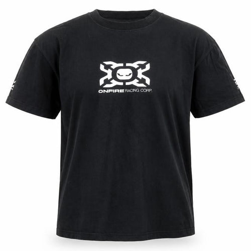 Onfire Racing Corp Black Men's Graphic Short Sleeve T-Shirt Size M