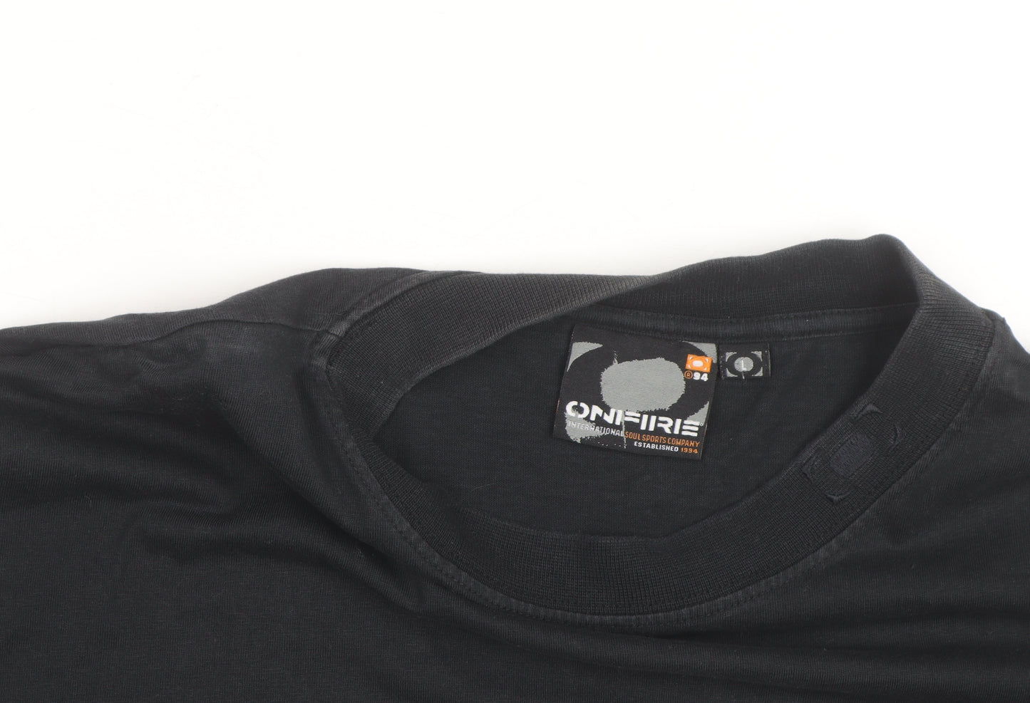 Onfire Racing Corp Black Men's Graphic Short Sleeve T-Shirt Size M