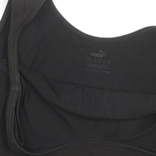 Puma Womens Black Sports Tank Top Size 14 Cotton Blend