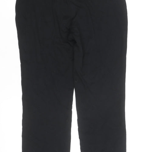 Marks and Spencer Women's Black Size 12 Straight Leg Stretch Trousers