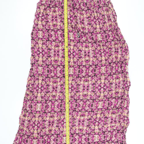 New Look Womens Multicoloured Animal Print Midi A-Line Skirt Size 12