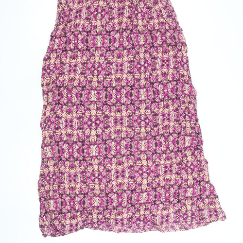 New Look Womens Multicoloured Animal Print Midi A-Line Skirt Size 12