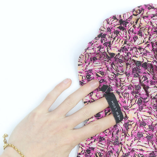 New Look Womens Multicoloured Animal Print Midi A-Line Skirt Size 12