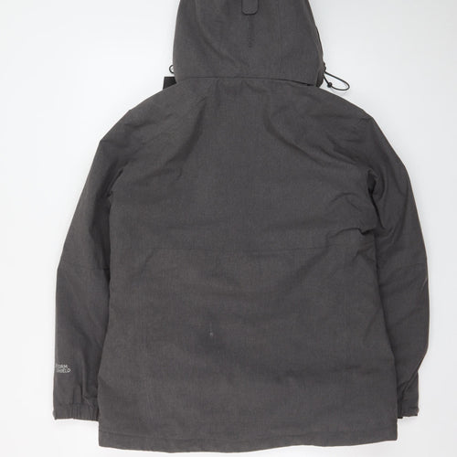 Peter Storm Womens Grey Waterproof Hooded Parka Jacket Size 14