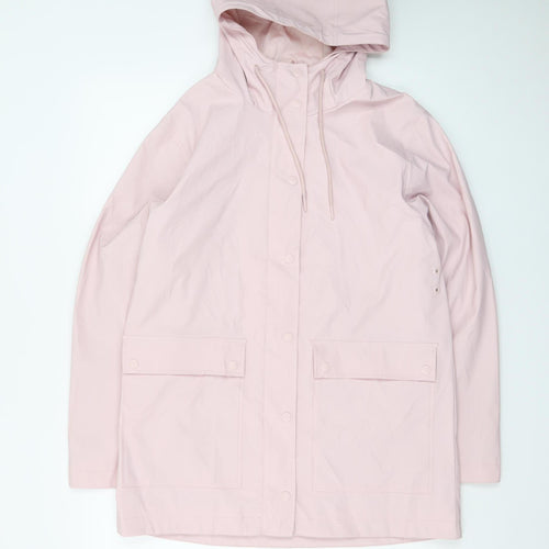 Marks and Spencer Women’s Pink Hooded Waterproof Rain Coat Size 10