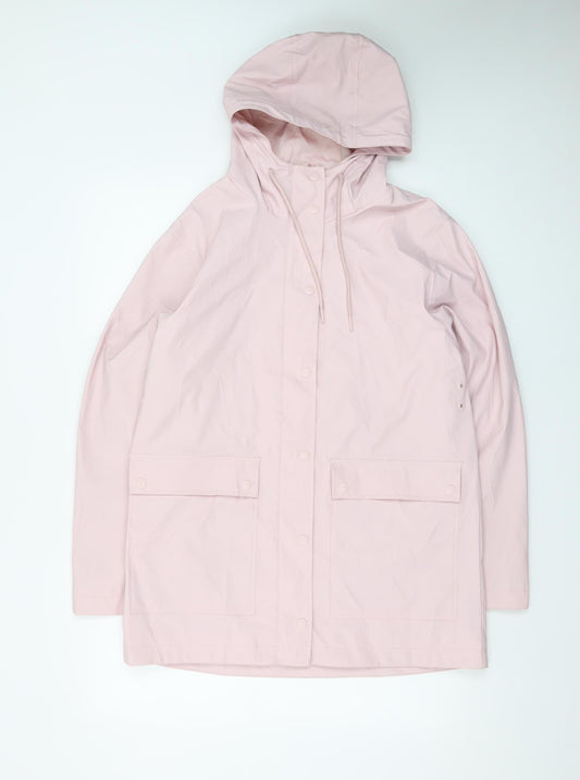 Marks and Spencer Women’s Pink Hooded Waterproof Rain Coat Size 10